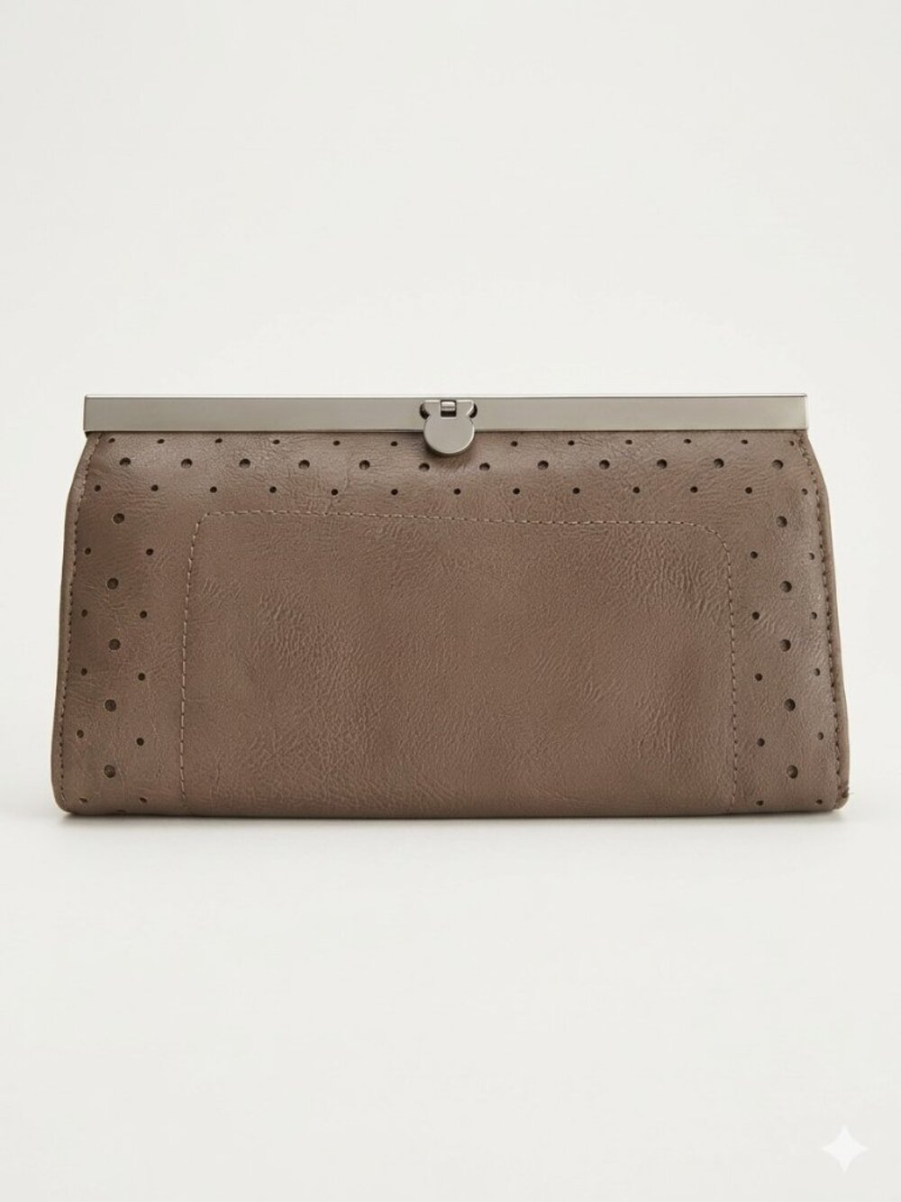 Suede Faux Leather Wallet Paris Brown